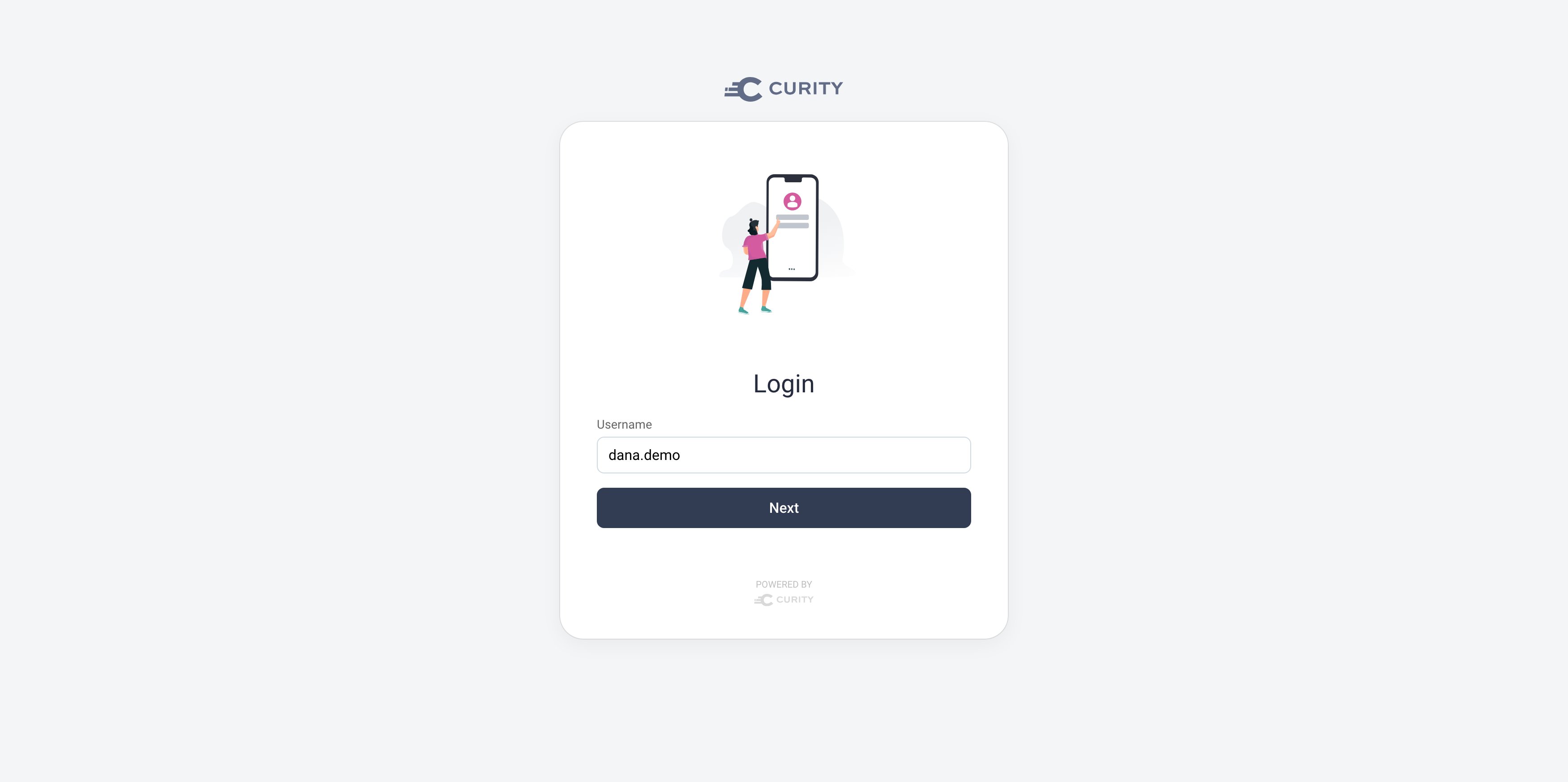 Login screen for Demo University