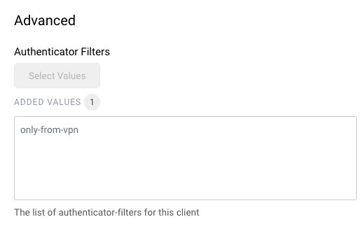 Filter for client