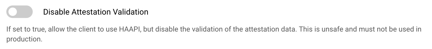 Production Client Attestation