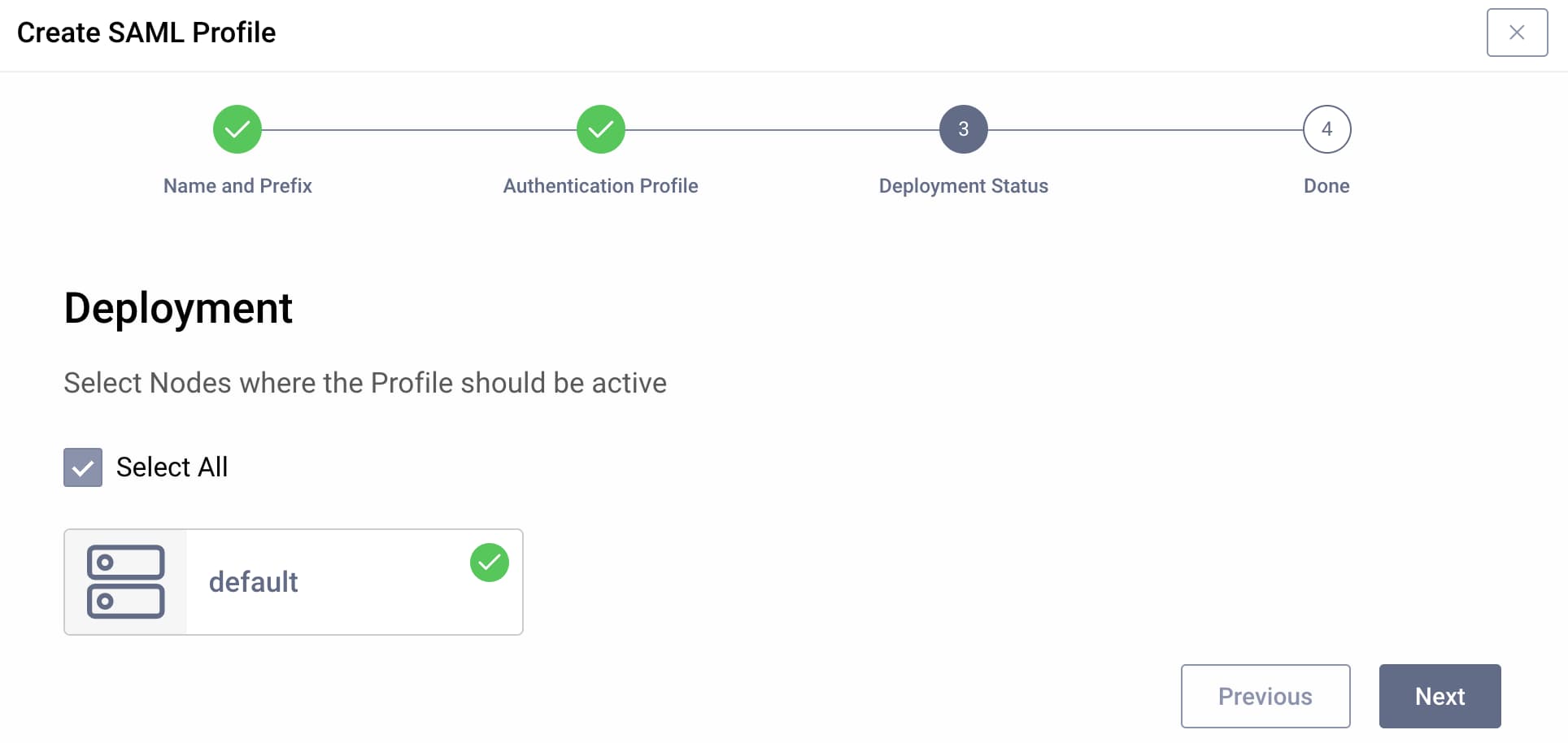 Create SAML Profile